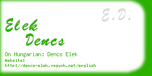 elek dencs business card